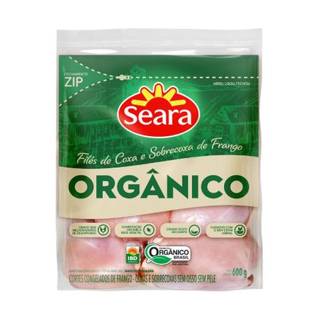 FILÉ DE COXA E SOBRECOXA ORGÂNICO SEARA CONGELADO