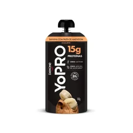 IOGURTE YOPRO POUCH BAN/PAST  AMENDOIM 160G
