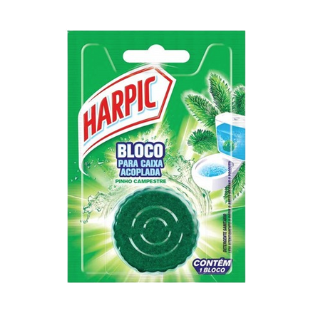 Detergente Sanitário Harpic Pinho Campestre Bloco Para Caixa Acoplada 1un 
 