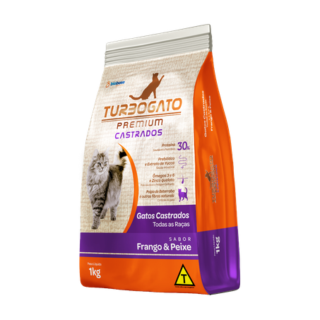 Racao turbogato 1kg castrados