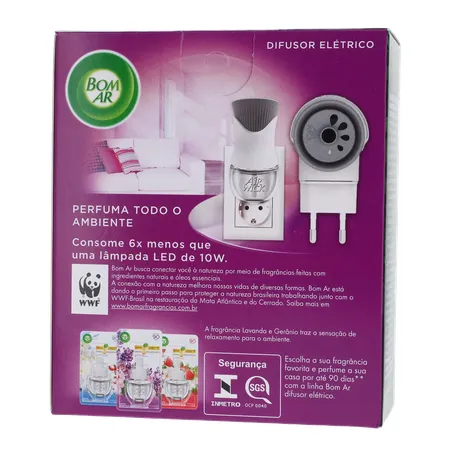 ODORIZADOR BOM AR LAVANDA E GERÂNIO APARELHO+REFIL 16ML 360-19