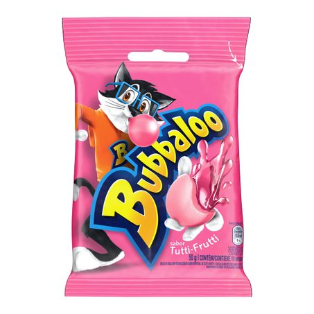 Chiclete tutti frutti bubbaloo com 10 unidades