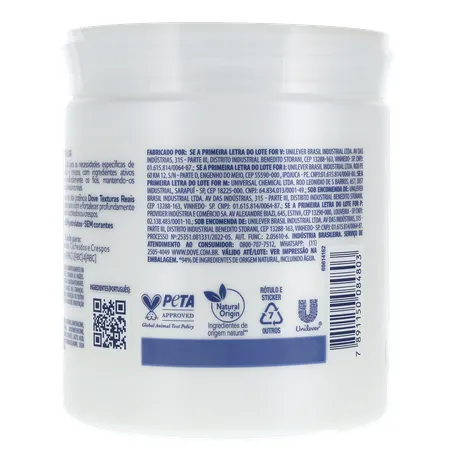 Máscara de Tratamento Texturas Reais Ondulados, Cacheados e Crespos Azeite de Oliva Dove 500G 360-21