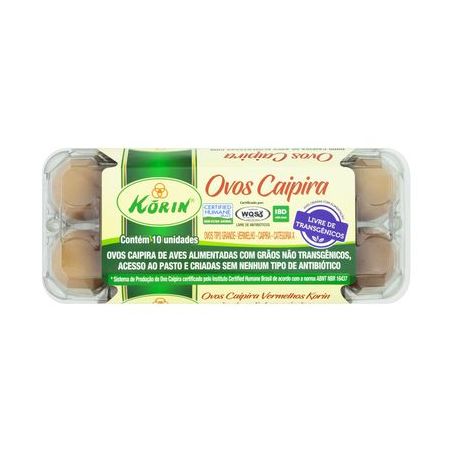 OVOS CAIPIRA KORIN VERM GD C/10UND.