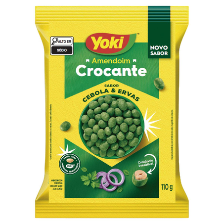 Amendoim Yoki 110g - Cobertura Crocante - Cebola e Ervas
