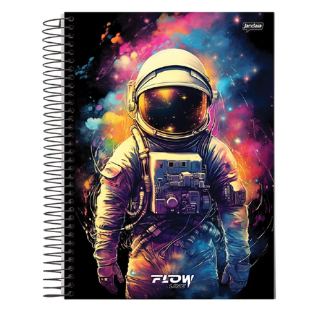 CADERNO ESPIRAL JANDAIA 1/4 80FLS FLOW 360-1
