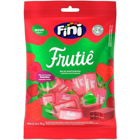Bala Fini Frutiê Mastigável Frutas Vermelhas Pacote 70g 
 
