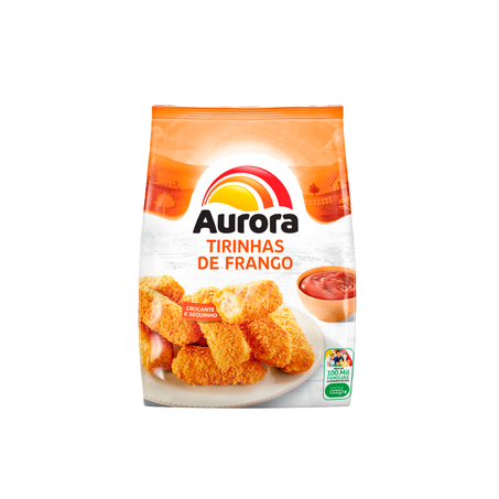Tirinhas de Frango Empanado Aurora 275g