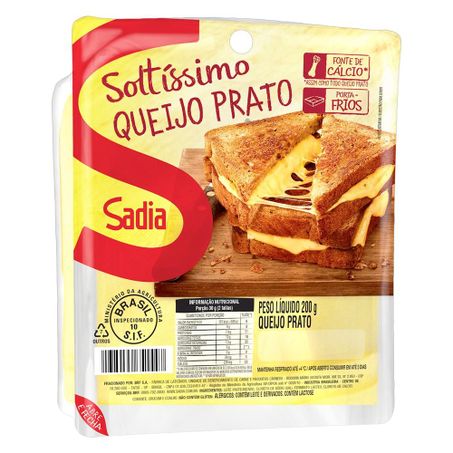 QUEIJO SADIA PRATO SOLTISSIMO FATIADO 200G