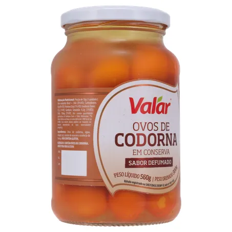 Ovos de codorna valar defumado 300g 360-33