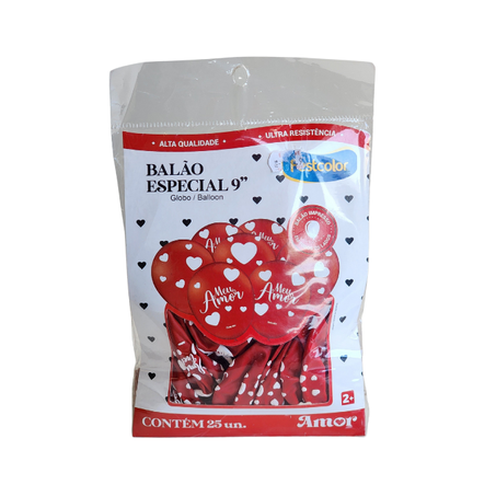 BALÃO VERMELHO AMOR N9 FESTCOLOR 