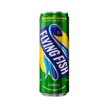 Cerveja lager pressed lemon flying fish lt 350ml