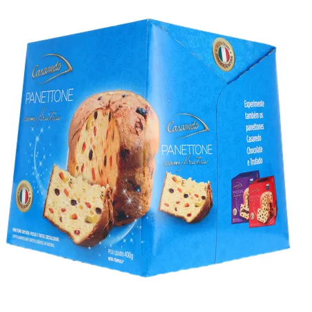 PANETTONE CASAREDO COM FRUTAS CRISTALIZADAS CAIXA 400G 360-5
