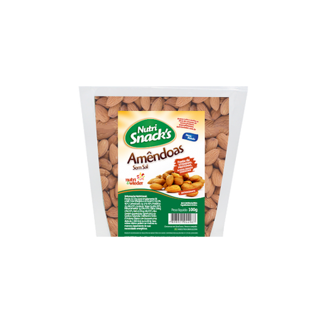 Amendoas nutri snacks 100g sem sal