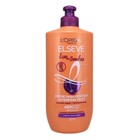 Creme para Pentear L'oréal Paris Elseve Liso dos Sonhos Extermina Frizz Frasco 250ml 360-35