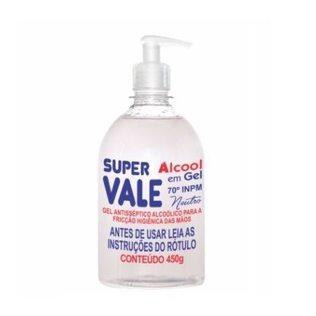 Álcool em gel supervale neutro 70 inpm pump 450g