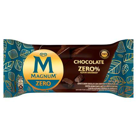 PICOLE MAGNUM CHOCOLATE ZERO ACUCAR ADICIONADO 67G