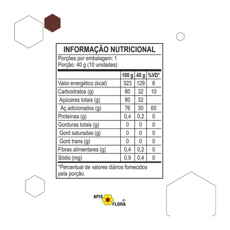 BALA DE GENGIBRE COM CAFÉ 40G - APISFLORA 360-1