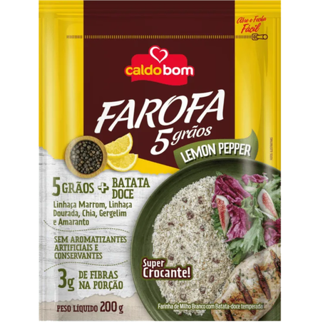 Farofa 5 graos lemon pepper caldo bom 200gr