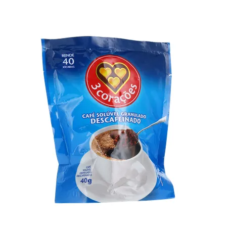 Café Solúvel 3 Corações Descafeinado Rf 40g 360-34
