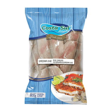 Peixe Sardinha File Costa Sul 800g Espalmada