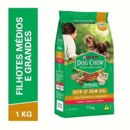 Ração para Cães Adultos Raças Minis e Pequenas Carne, Frango e Arroz Purina Dog Chow