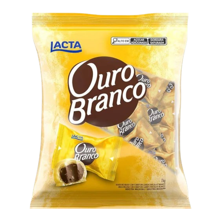 BOMBOM LACTA OURO BRANCO PCT 1 KG                 