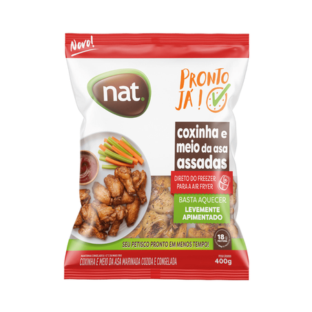 Coxinha e Meio da Asa Assados Nat 400g