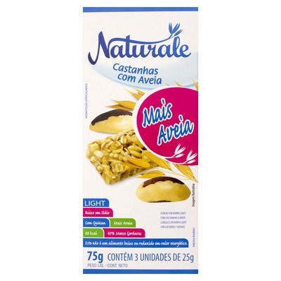 Cereal barra ligh naturalle castanha/aveia 25g