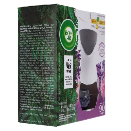 ODORIZADOR BOM AR LAVANDA E GERÂNIO APARELHO+REFIL 16ML 360-30