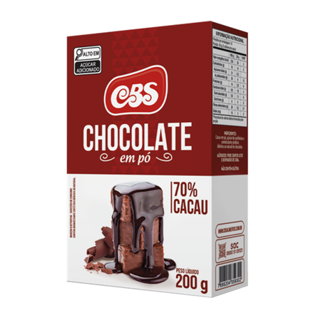 CHOCOLATE EM PÓ CBS 37%CACAU 200G