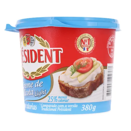 Creme De Queijo Ricota Light President 380G 360-3