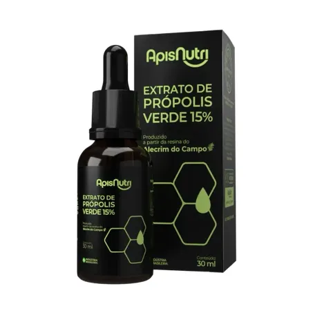 EXTRATO DE PRÓPOLIS VERDE 15% 30ML APISNUTRI