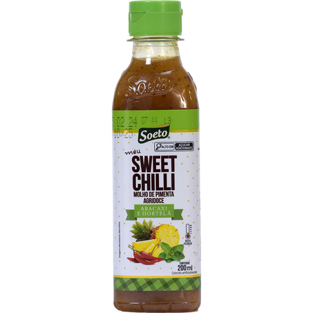 Molho Soeto 200ml - Sweet Chilli - Abacaxi e Hortelã