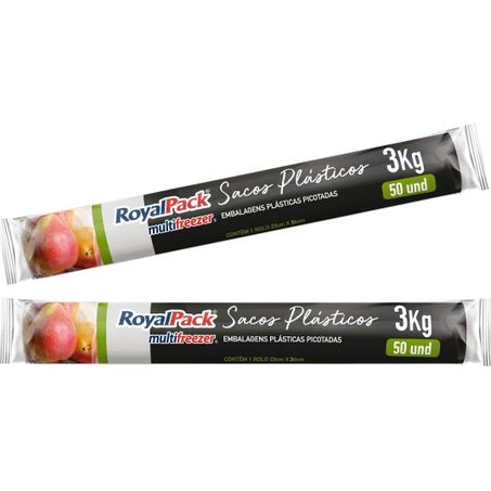 Saco/bolsinha freezer 3kg royalpack c/50un