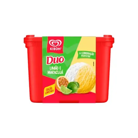 Sorvete Kibon Duo Limão e Maracuja 1.5l