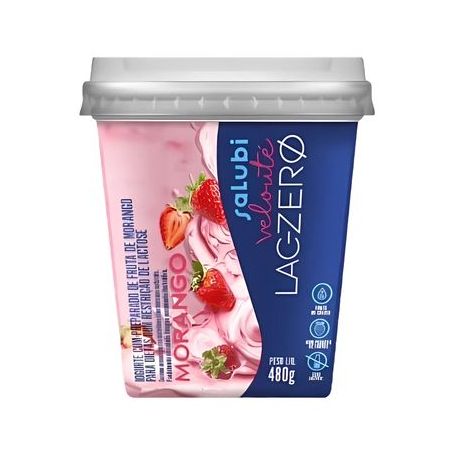Iogurte Salubi 480g - Sem Lactose - Morango
