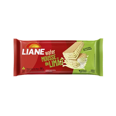Wafer liane 90g sabor mousse de limão sem lactose