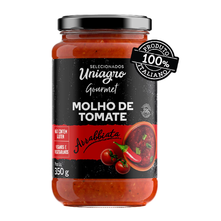 MOLHO TOMATE UNIAGRO ARRABBIATA VD 350G