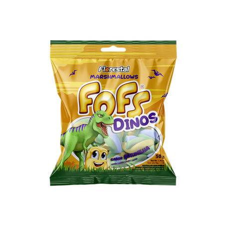Marshmallow fofs dinos baunilha 50g
