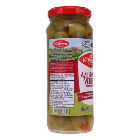 Azeitona Verde La Violetera Pasta de Pimentão Vidro 200G 360-30