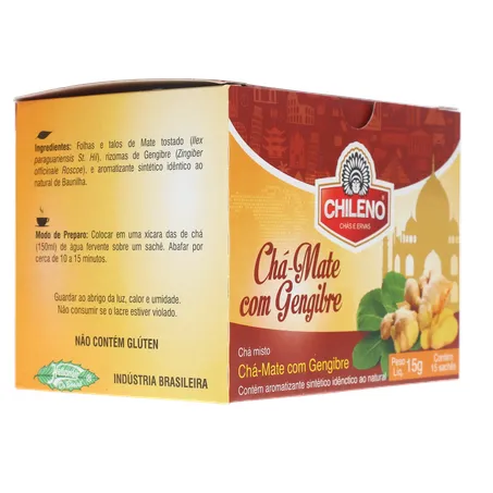 Cha chileno mate c/gengibre 15g 360-13
