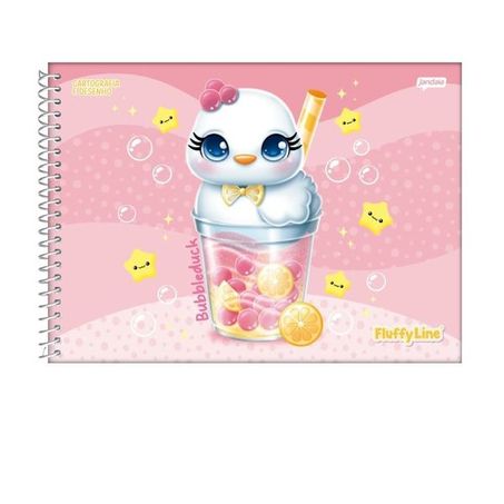 Caderno espiral capa dura cart.fluffy 80f