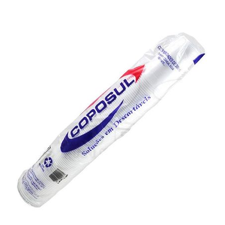 Copo Plast 300ml Coposul C/100 Branco