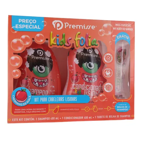 Kit infantil premisse lisos shampoo 400ml + condicionador 400ml 360-35
