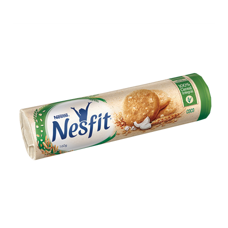 Biscoito nesfit 160g integral coco