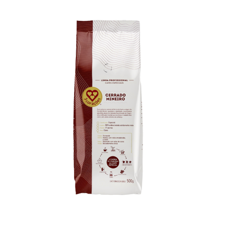 Café cerrado mineiro grão expresso 3 corações 500g