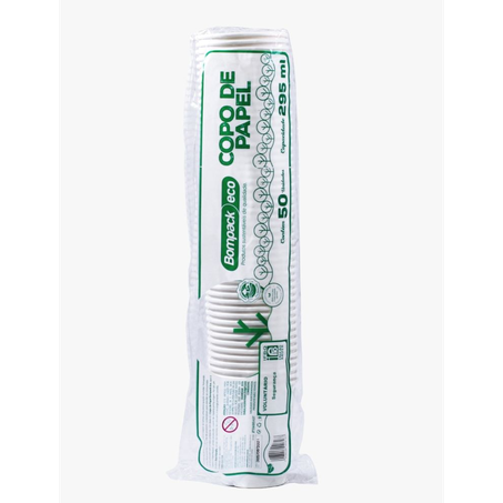 COPO DESCARTÁVEL BOMPACK ECO PAPEL 295ML C/50