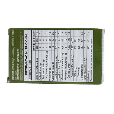 SARDINHA IMPORTADA MARROQUINA SAFI COM ÓLEO CAIXA 125G 360-19