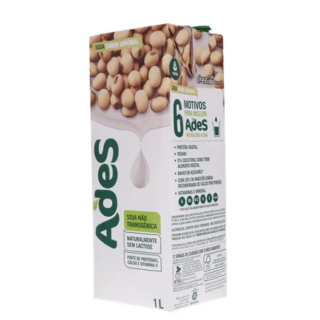 Bebida a base de soja ades soja 1l original 360-22